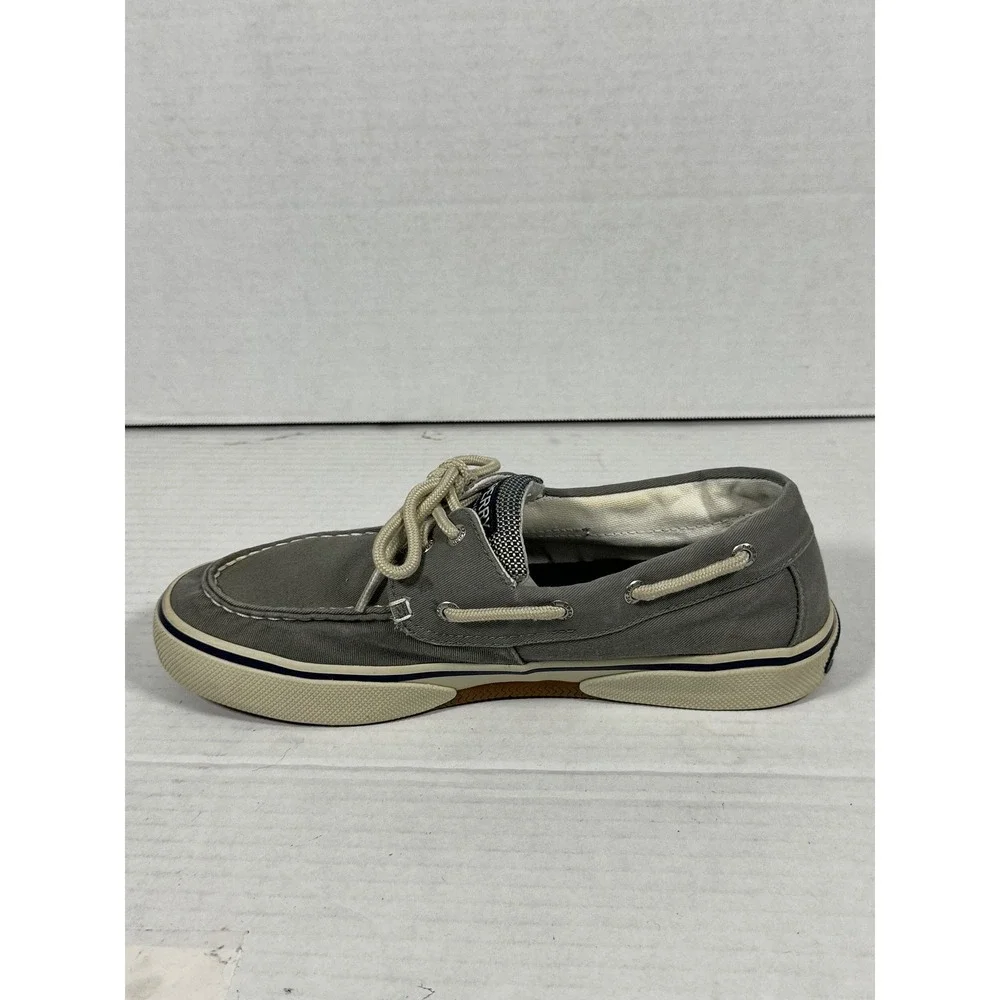 Sperry Top-Sider Bahama II Mens Grey Canvas Boat Shoes Sneakers 0772830 Size 9